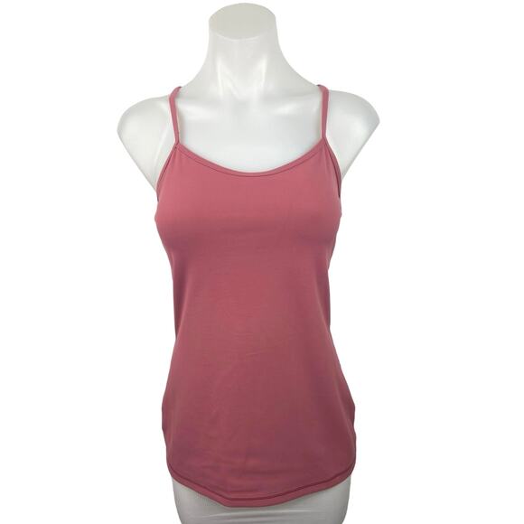 Lululemon Pink Scoop Neck Racerback Built In Bra Workout Tank Top Size S - Picture 1 of 4